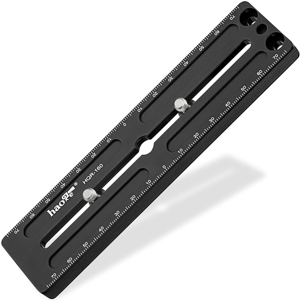 카메라 삼각대 볼헤드 클램프 장착 RRS 벤로 아르카 스위스 선웨이포토용 Haoge HQR-160 160mm 다목적 롱 퀵 릴리즈 익스텐더 레일 슬라이딩 플레이트 120mm - 상품 이미지