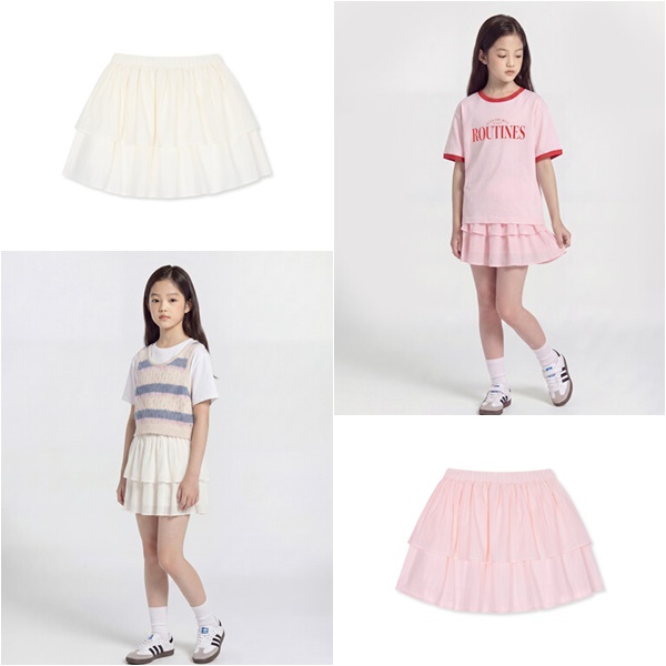 폴햄키즈 시그니처 여아 티어드 스커트2color(택1) G2RR2060 - 상품 이미지