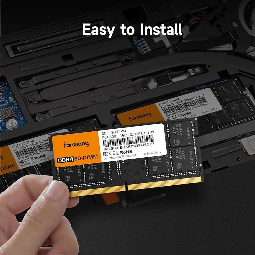 판샹 SODIMM DDR4 RAM 64GB(2 x 32GB) 3200MHz, 인텔 AMD 노트북 메모리 CL22 1.2V 듀얼 채널, 게임 및 생산성에 이상적입니다 - 상세 이미지 3