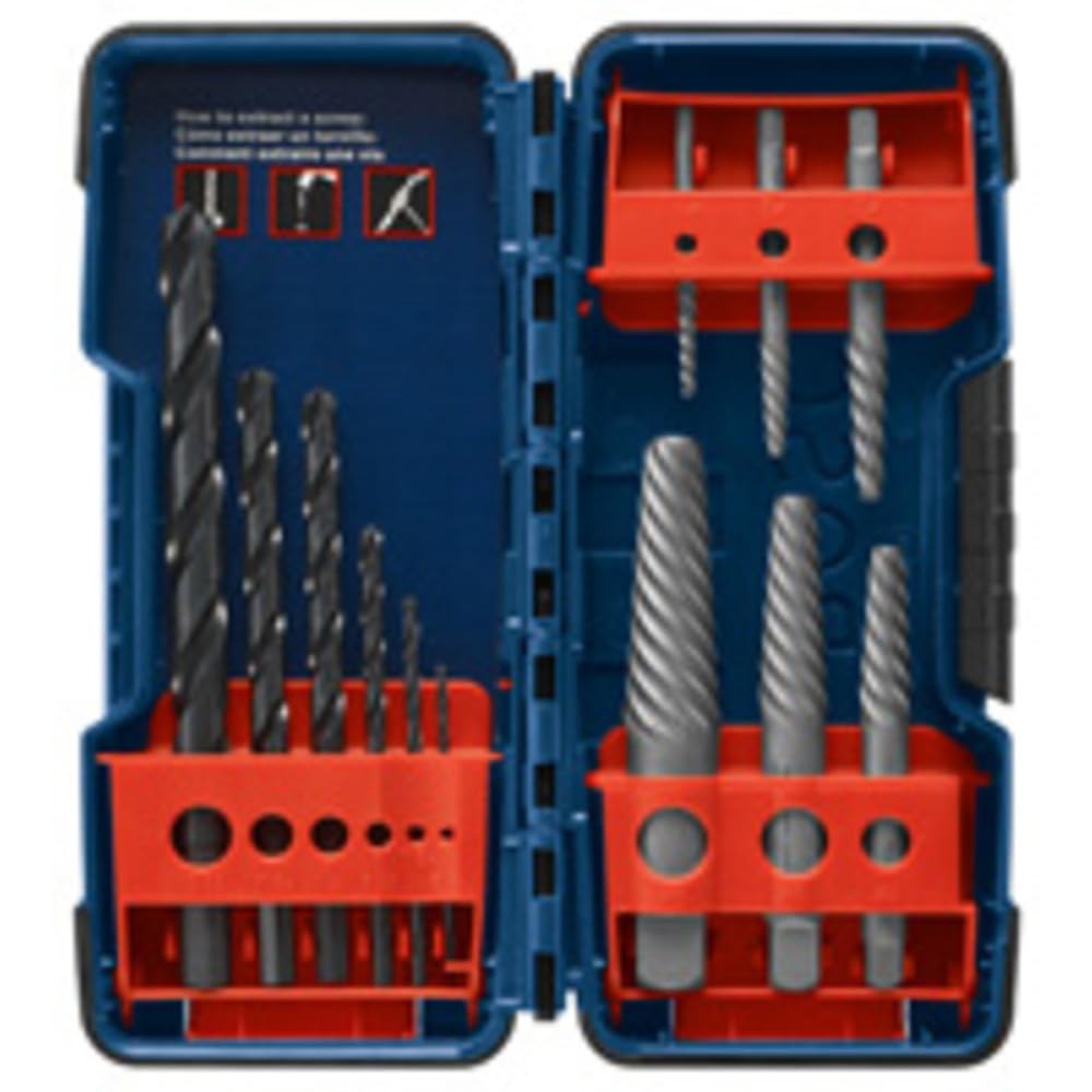 Bosch BSPE6D 12개. 고탄소강 나선형 플루트 나사 추출기 세트 #1 1-Piece Spiral Flute - 상품 이미지