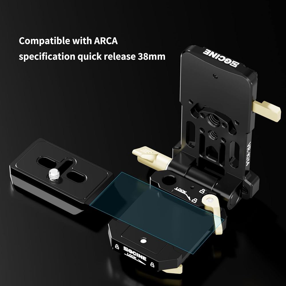 ZGCINE VR-Kit4 접이식 V 마운트 배터리 플레이트, Arca 타입 퀵 릴리스 카메라 베이스 NEEWER/SMILLRIG 배터리와 호환되는 경량 DSLR 비디오 리그 - 상세 이미지 3