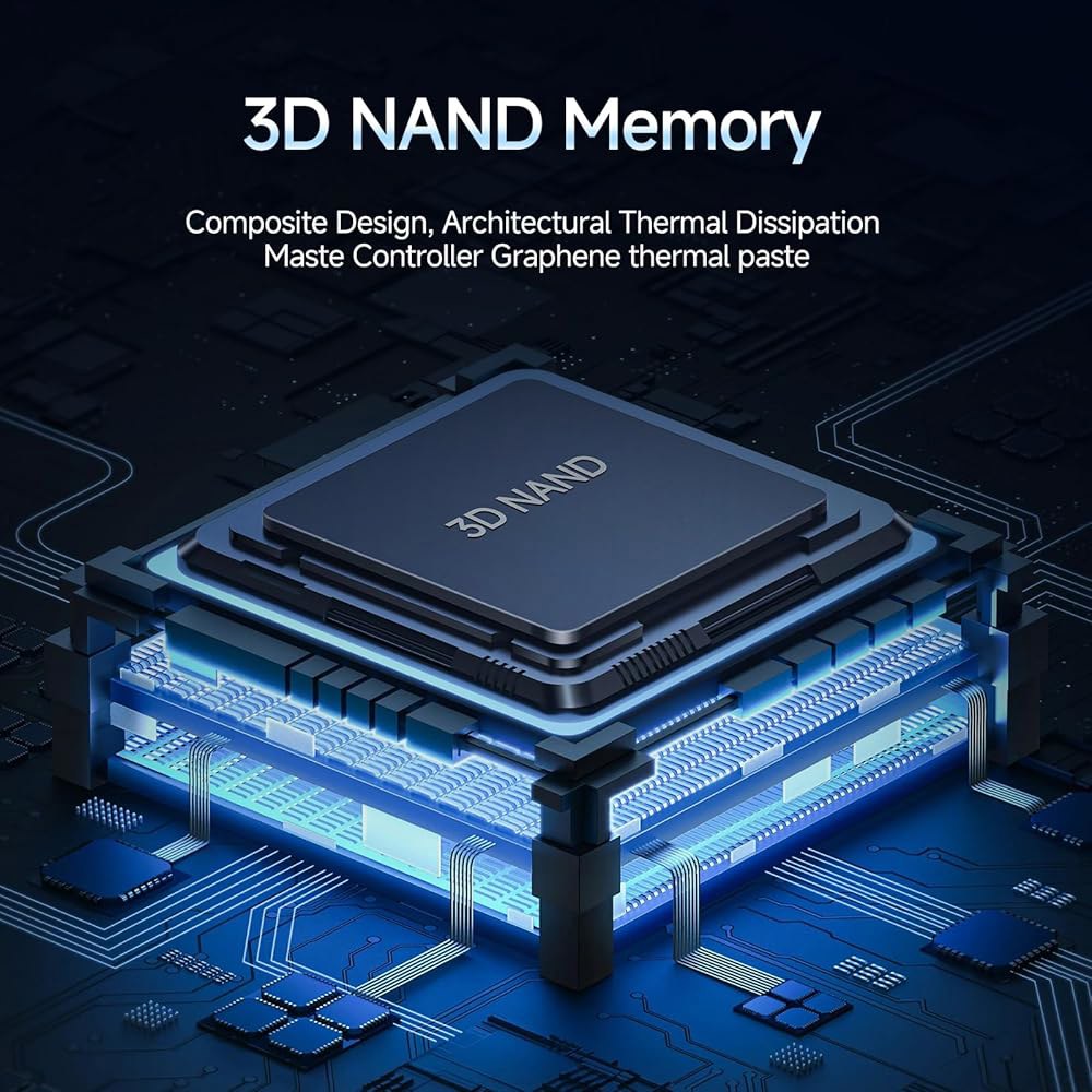 판샹 S501Q SSD 1TB PCle 3.0x4 내장 솔리드 스테이트 드라이브, NVMe M.2 2280 노트북 및 PC 데스크톱용 SLC 캐시 3D NAND 최대 3200MB/ - 상세 이미지 3