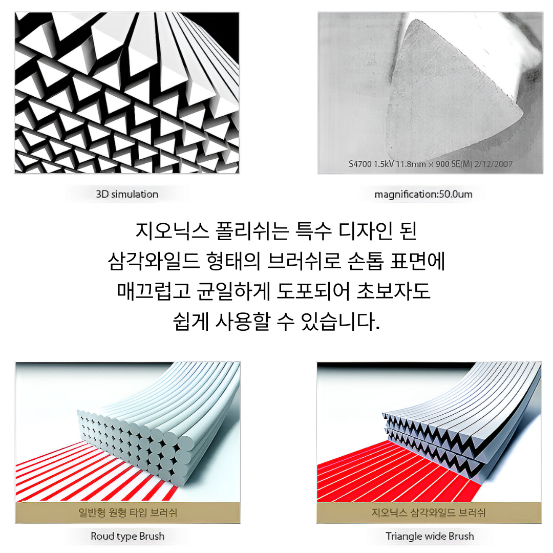 지오닉스 국시용 폴리쉬 화이트 레드 17ml 네일 매니큐어 재료 상품 이미지