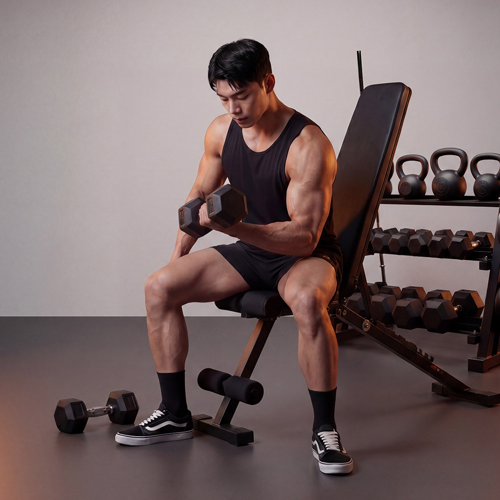 이고진 고무 육각 아령 덤벨 홈트레이닝 헬스장 크로스핏 근력 운동 9kg, 1개 - 상세 이미지 5