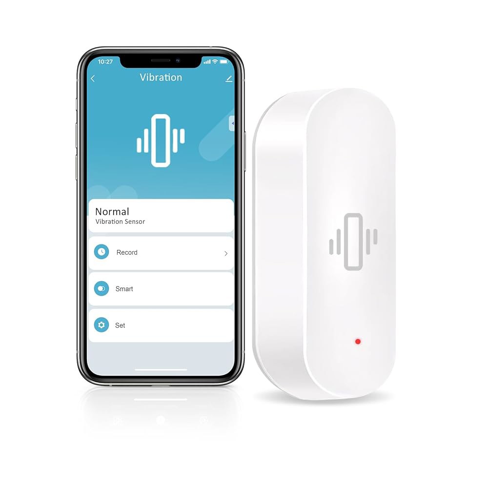 채팅 후 WiFi 진동 센서, 스마트 창 경보 투야 앱 원격으로 창문 도어 홈 어시스턴트에 대한 민감도를 조절할 수 있는 알림을 수신합니다 - 상품 이미지