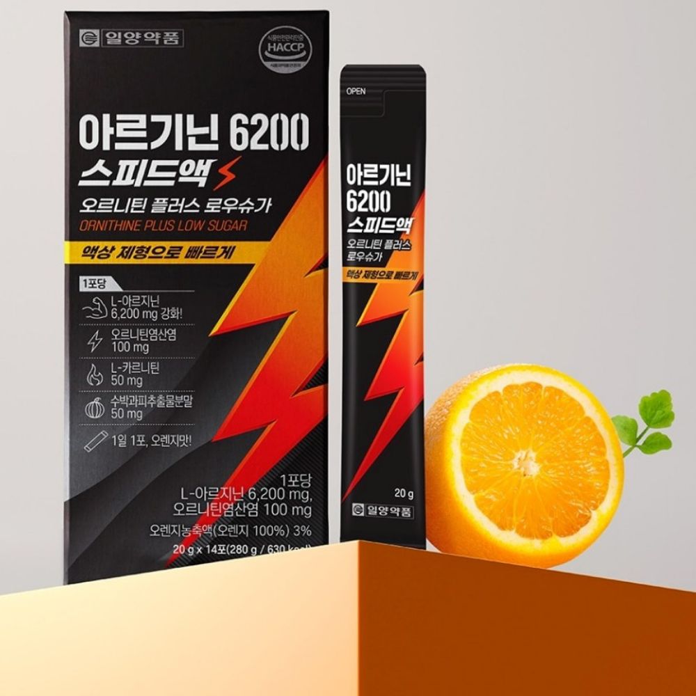 일양약품 아르기닌6200 스피드액 오르니틴 플러스 로우슈가 액상제형 14포, 2개 - 상세 이미지 3