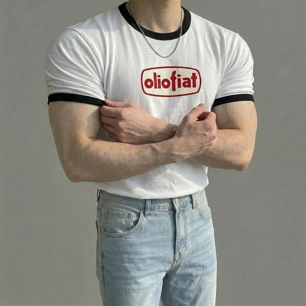 페일라인 올리오 머슬핏 링거티 반팔티 화이트, 프리사이즈 - 상세 이미지 4