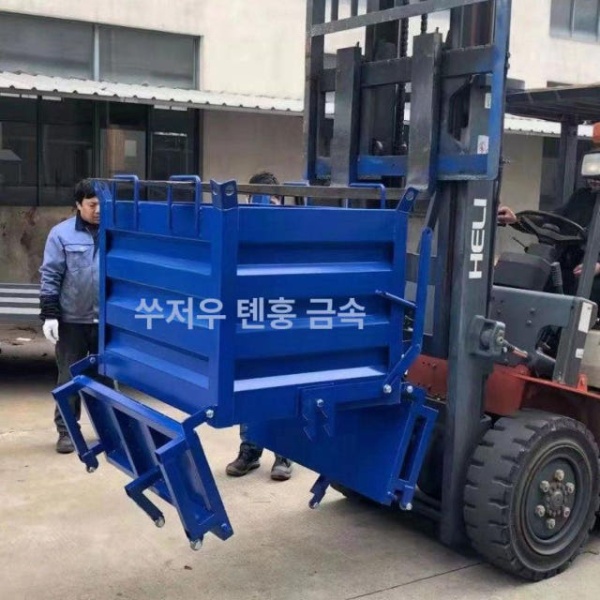 튼튼한 대형 바스켓 산업용 철수집통 운반함 폐기물 적재함 1000 블루 800x1150 두꺼운 쓰레기통 - 상세 이미지 3