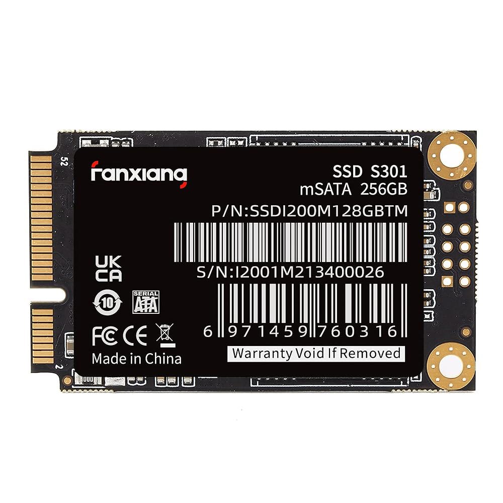 판샹 S301 256GB mSATA SSD 미니 SATA III 6Gb /s 내장 솔리드 스테이트 드라이브, 3D NAND, 울트라북 데스크톱 PC 노트북과 호환 가능 128GB - 상품 이미지
