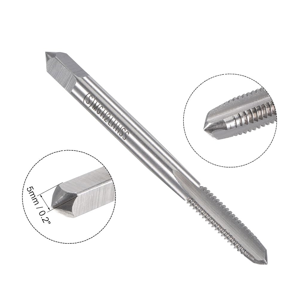 uxcell M6 x 1mm 미터법 왼손 탭 및 다이 세트, 둥근 나사 다이가 있는 기계 탭, 너트 볼트 수리용 키트 M5 x 0.8mm - 상세 이미지 3
