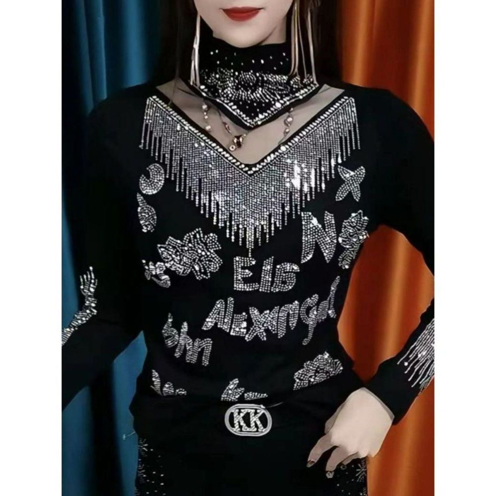 무대복 반팔티셔츠 메쉬 댄스복 연습복 여성 여름 이너 레이어드 여자 나시 민소매 루즈핏 - 상품 이미지