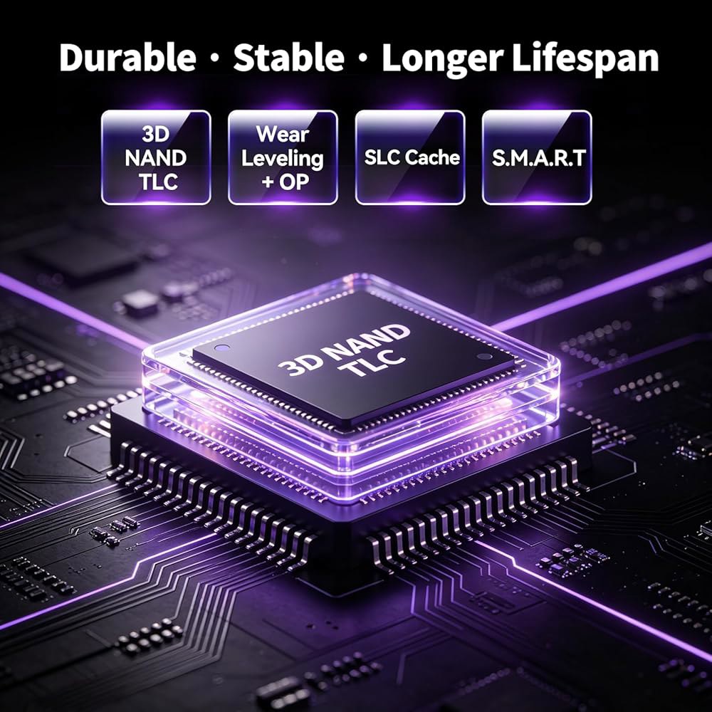 Fikwot FN950 4TB NVMe SSD PCIe Gen4x4 M.2 2280, 최대 5000MB/s 읽기, SLC 캐시 구성, PS5 노트북 데스크탑용 내부 솔리드 스테이트 - 상세 이미지 2