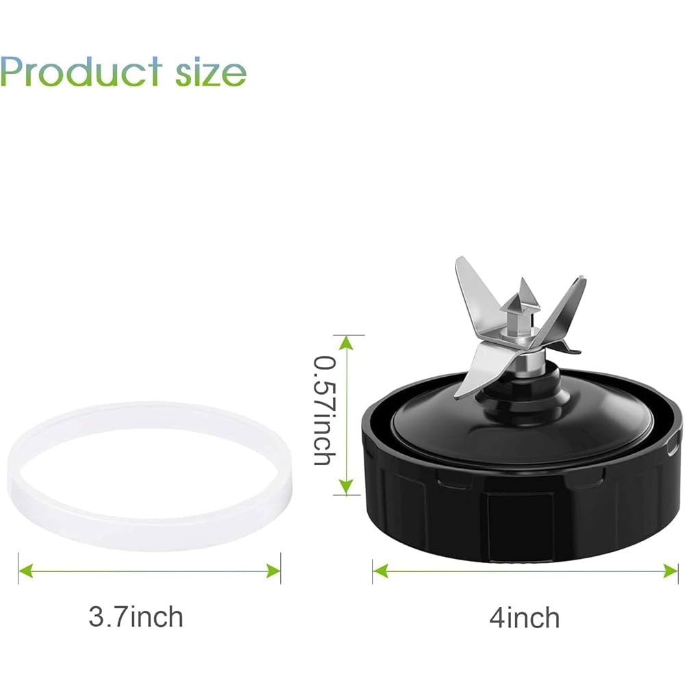 (2팩) Nurti Ninja 블렌더 오토 iQ BL480 BL401 BL642 BL801 NN102와 호환되는 고무 개스킷이 있는 교체 부품 7핀 추출기 블레이드 어셈블리 - 상세 이미지 2