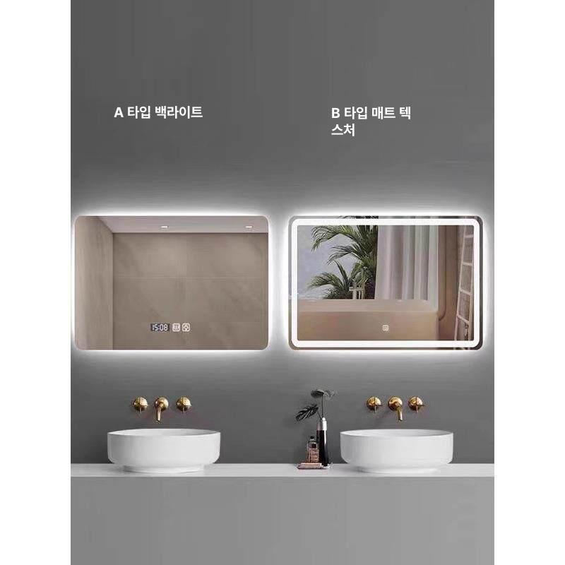 화장실 led 거울 화이트 3색 LED 터치 조명 싱글 500x700 백라이트 사각형 백색광 - 상세 이미지 4
