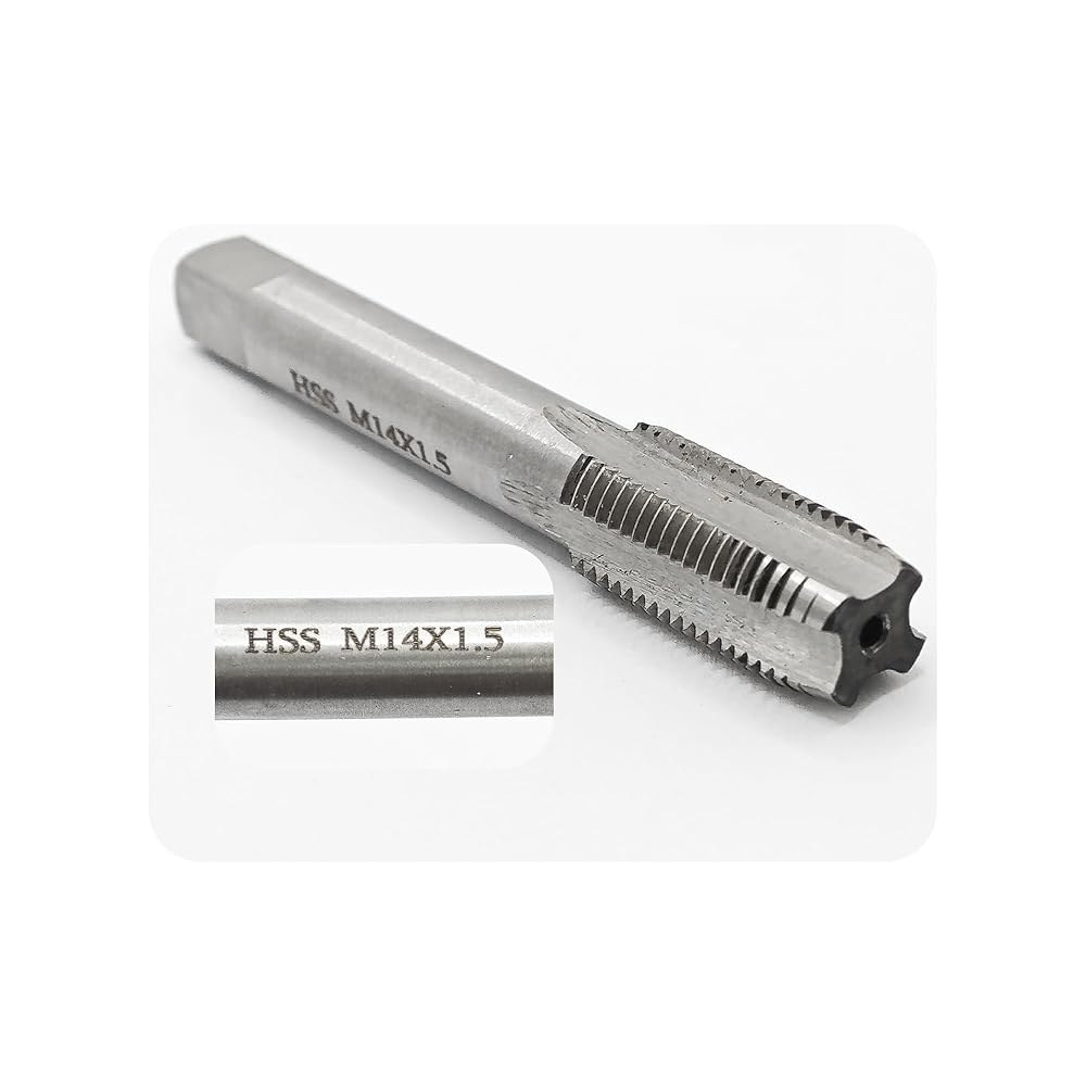 보칠로이 M14 x 1.5mm HSS 나사산 탭, 고속 강철 기계 탭 오른손 미터법 도구, 정밀 탭핑을 위한 4 스트레이트 플루트 디자인, 기계공 DIY 수리 작업을 전문 등급 - 상세 이미지 3