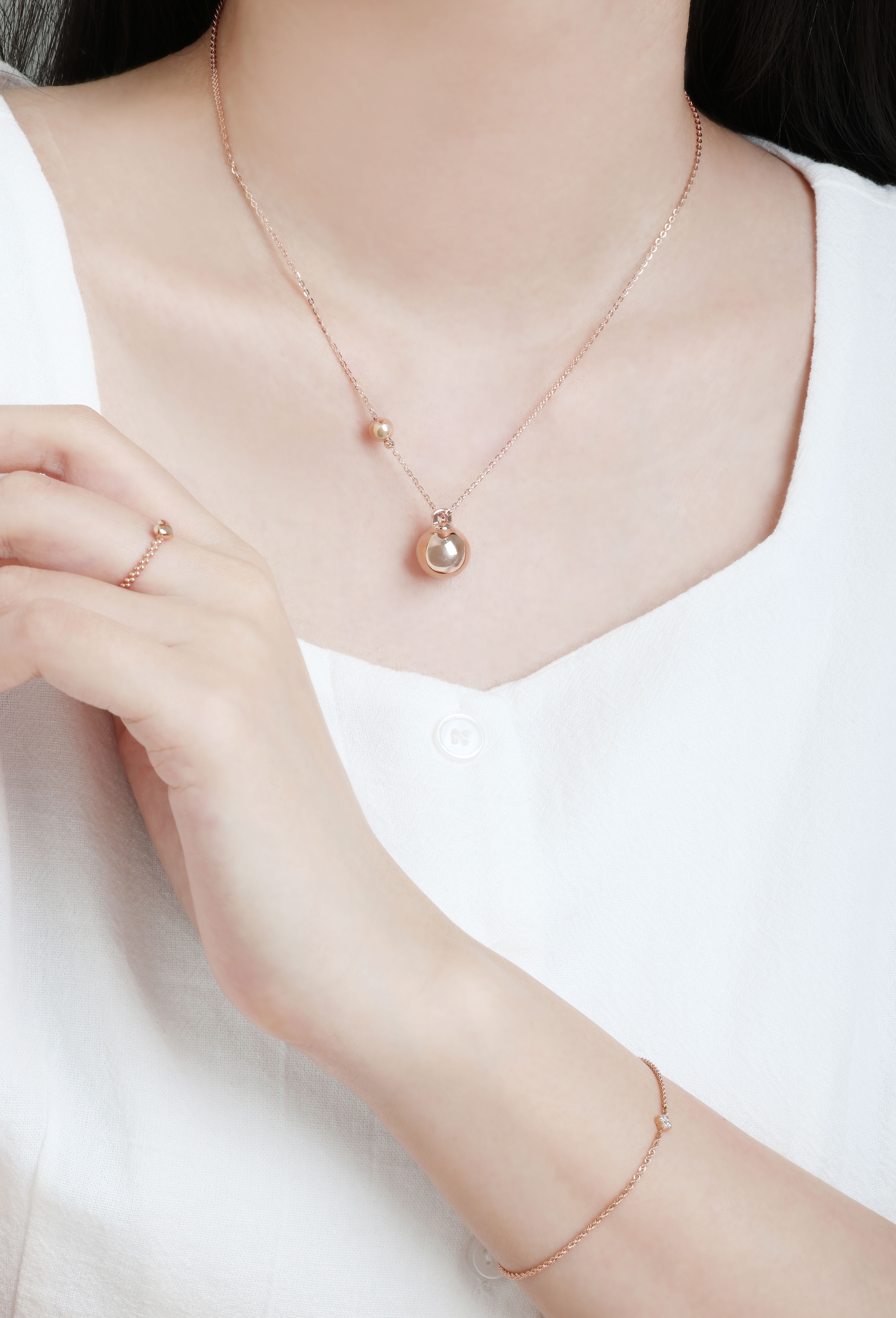왕볼 펜던트 목걸이 라지 14k 18k 이미지 7