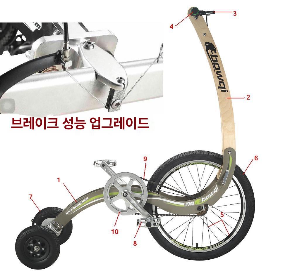 스탠딩 자전거 서서타는 유산소 스텝퍼 운동기구 수박레드 20inch - 상세 이미지 4