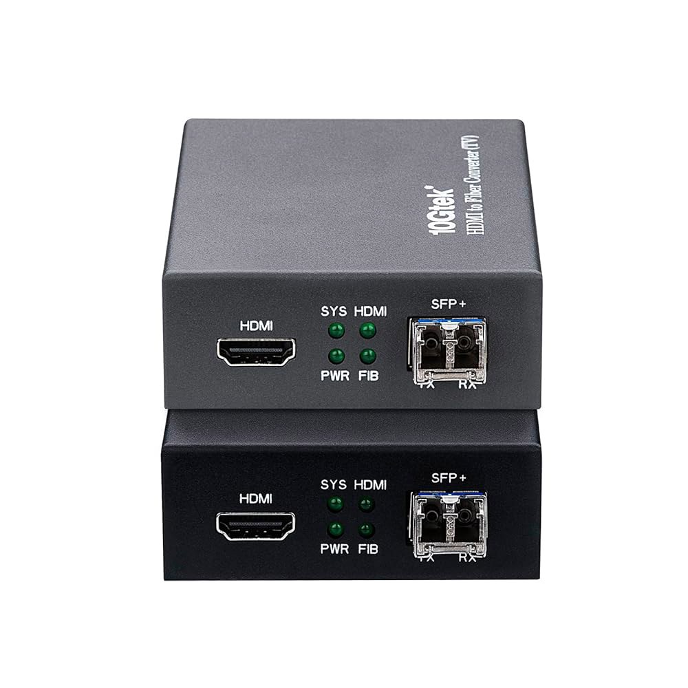 10GTek HDMI와 광섬유 변환기, SFP+ 트랜시버를 갖춘 HDMI 익스텐더, 최대 2km 링크 길이의 LR 라이트 모듈, 1.4a, 4Kx2K@30Hz 지원 - 상세 이미지 2