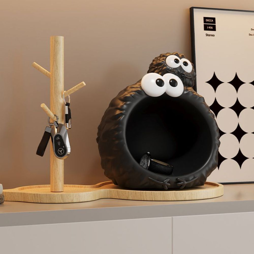 거실 슬라이딩 플라스틱 캐릭터 베란다 틈새수납장 서랍장 다용도 원목 모듈 내추럴 드레스룸 연탄 엘프 티슈 상자 - 상세 이미지 2