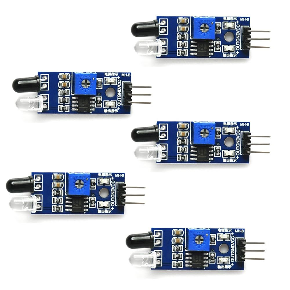 긱펀 장애물 회피 IR 적외선 센서 모듈 반사형 광전 광도 DIY 키트 아두이노 UNO (5개들이 팩) EK1254x5 - 상품 이미지