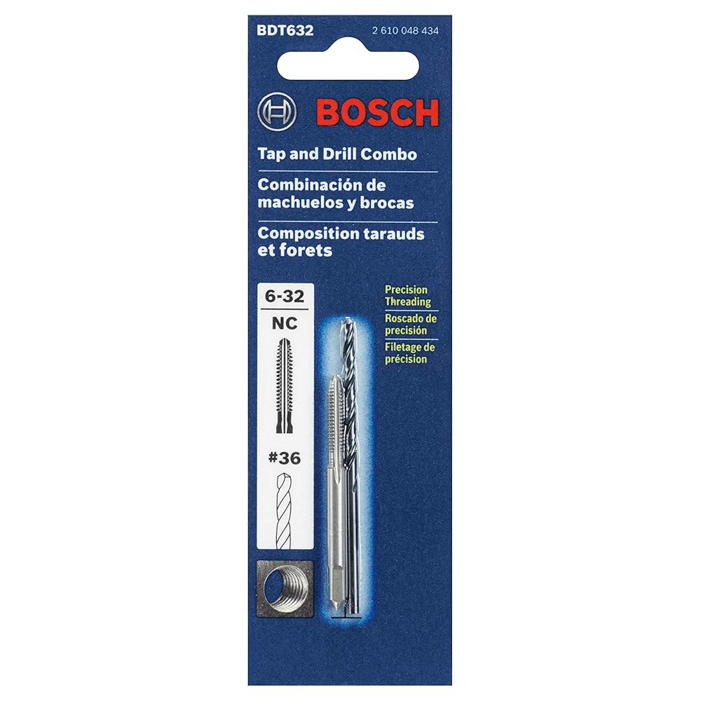 Bosch BDT632 6-32 플러그 탭 및 No. 36 드릴 비트 콤보 세트 2 Count (Pack of 1) - 상세 이미지 2