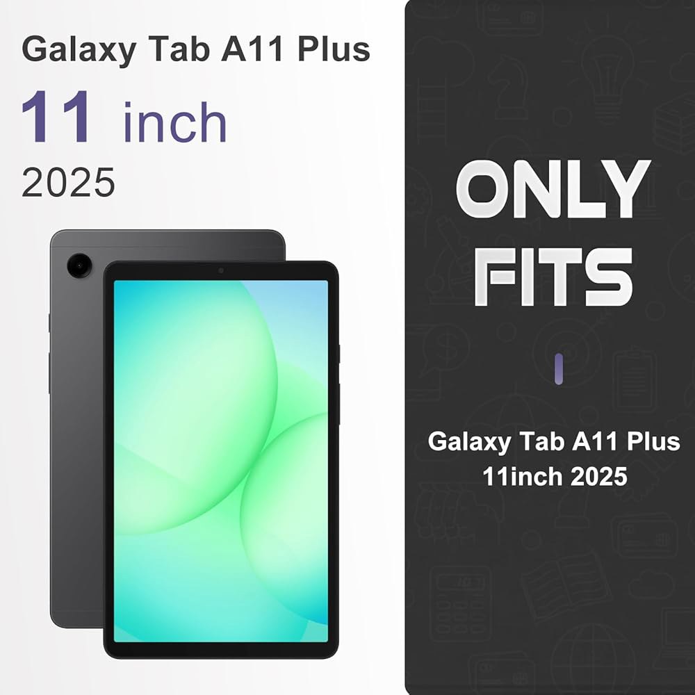 삼성 갤럭시 탭 A11+ 플러스 11 u201D 2025용 코박 케이스, 멀티뷰 앵글, 태블릿 11인치, 네이비 블루용 오토 슬립 웨이크 기능이 있는 올 뉴 PU 가죽 폴리오 스탠 - 상세 이미지 2