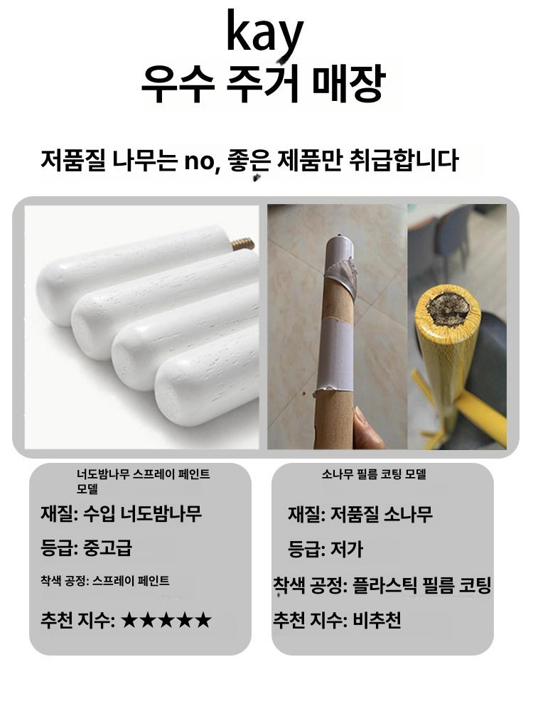 원목 스탠드 옷걸이 코트랙 행거 나무 행거 화이트 - 상세 이미지 5