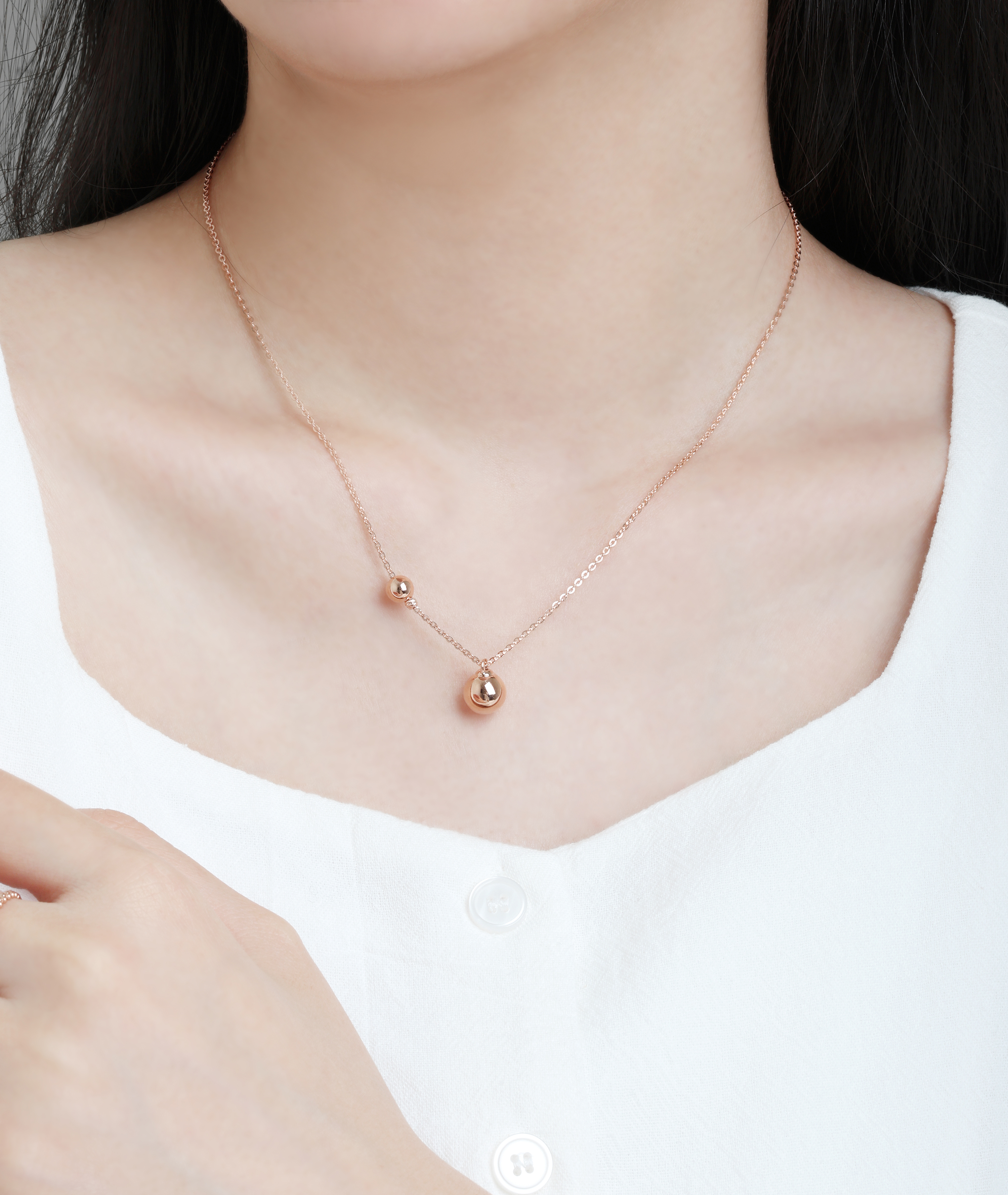 왕볼 펜던트 목걸이 스몰 14k 18k 이미지 6