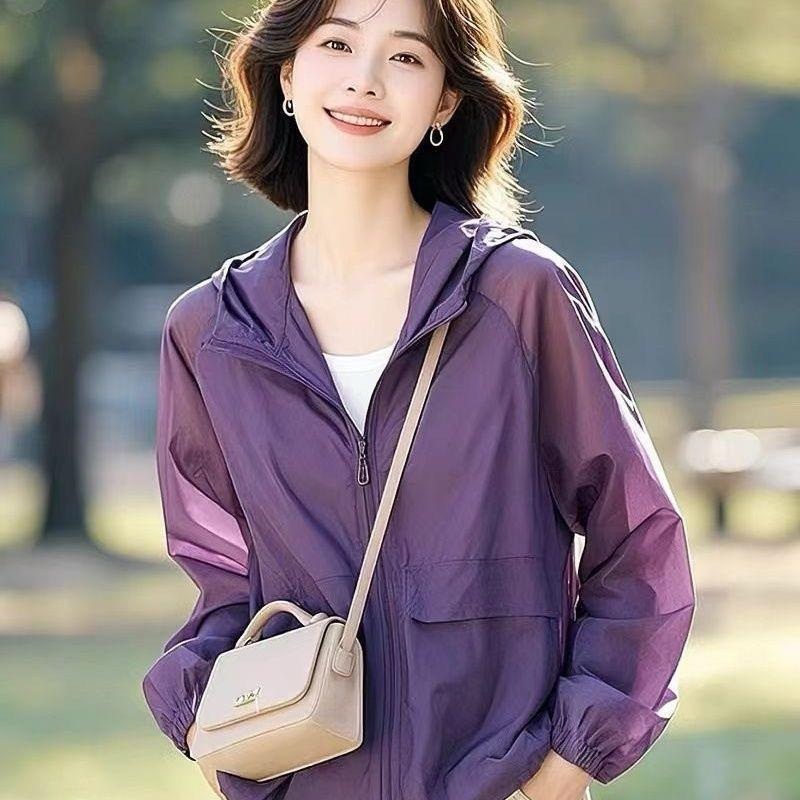 여성 여름 후드 바람막이 루즈핏 썸머 점퍼 이미지 6