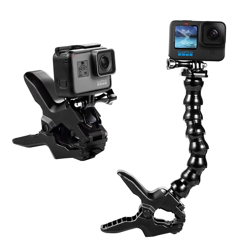 Suptig Jaws 플렉스 클램프 마운트 GoPro Hero 13 11 10 9 8 6 5 4 Session 3+ 3 Akaso EK7000 DJI osmo Arlo 액션 카메라 - 상품 이미지