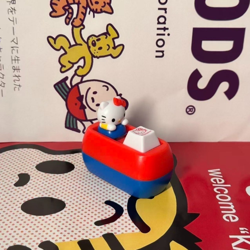 클리커 기계식 키캡 클릭감 딸깍이 키링 귀여운 고양이 캐릭터 - 상세 이미지 3