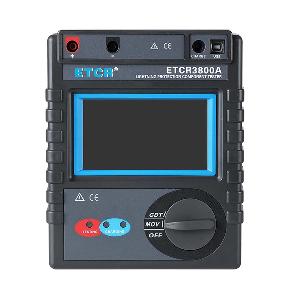 ETCR3800A 번개 보호 부품 테스터 SPD 배리스터 서지 미터, MOV GDT 측정용 50V-3000V 0-1000uA - 상품 이미지