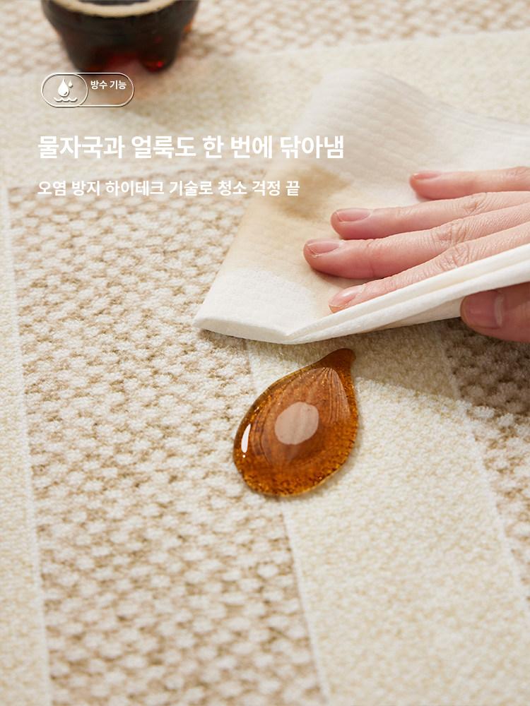 거실용 원형 라탄 수제 러그 천연 여름 인테리어 깔개 내추럴 바닥매트 - 상세 이미지 3
