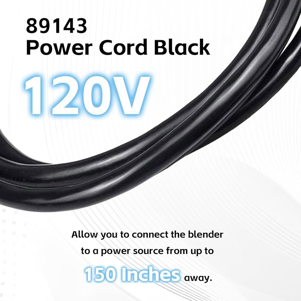 로봇 쿠페 MP 시리즈 MP350 /MP450 /MP550 /MP600 /MP800 터보 C 몰입형 블렌더와 호환되는 89143 전원 코드 교체 120V - 상세 이미지 3