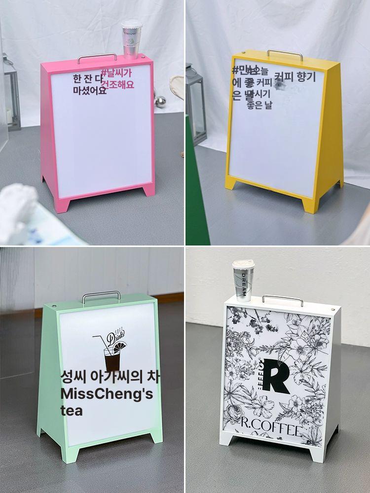 조명 입간판 LED 스탠드 메뉴판 광고 배너 거치대 화이트 60cmx45cmx30cm - 상세 이미지 3