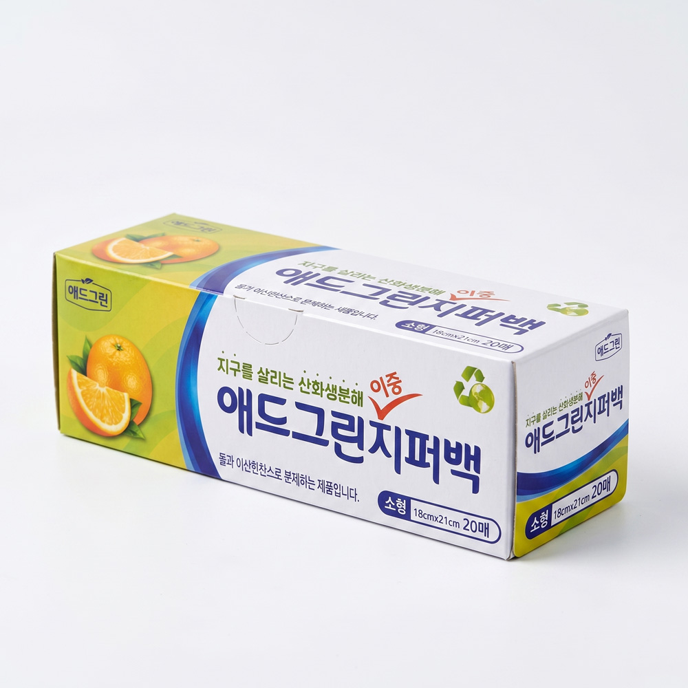 소형 이중지퍼백 PE 비닐봉투 18x21cm, 20매, 1개 - 상세 이미지 2