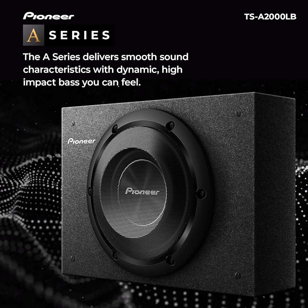 파이오니어 A 시리즈 TS-A2000LB 8 u201D 서브우퍼 u2013 700W Max, 사전 탑재 얕은 마운트 디자인, 좁은 공간의 딥 베이스, 간편한 설치, 인클로저 포함 - 상세 이미지 2