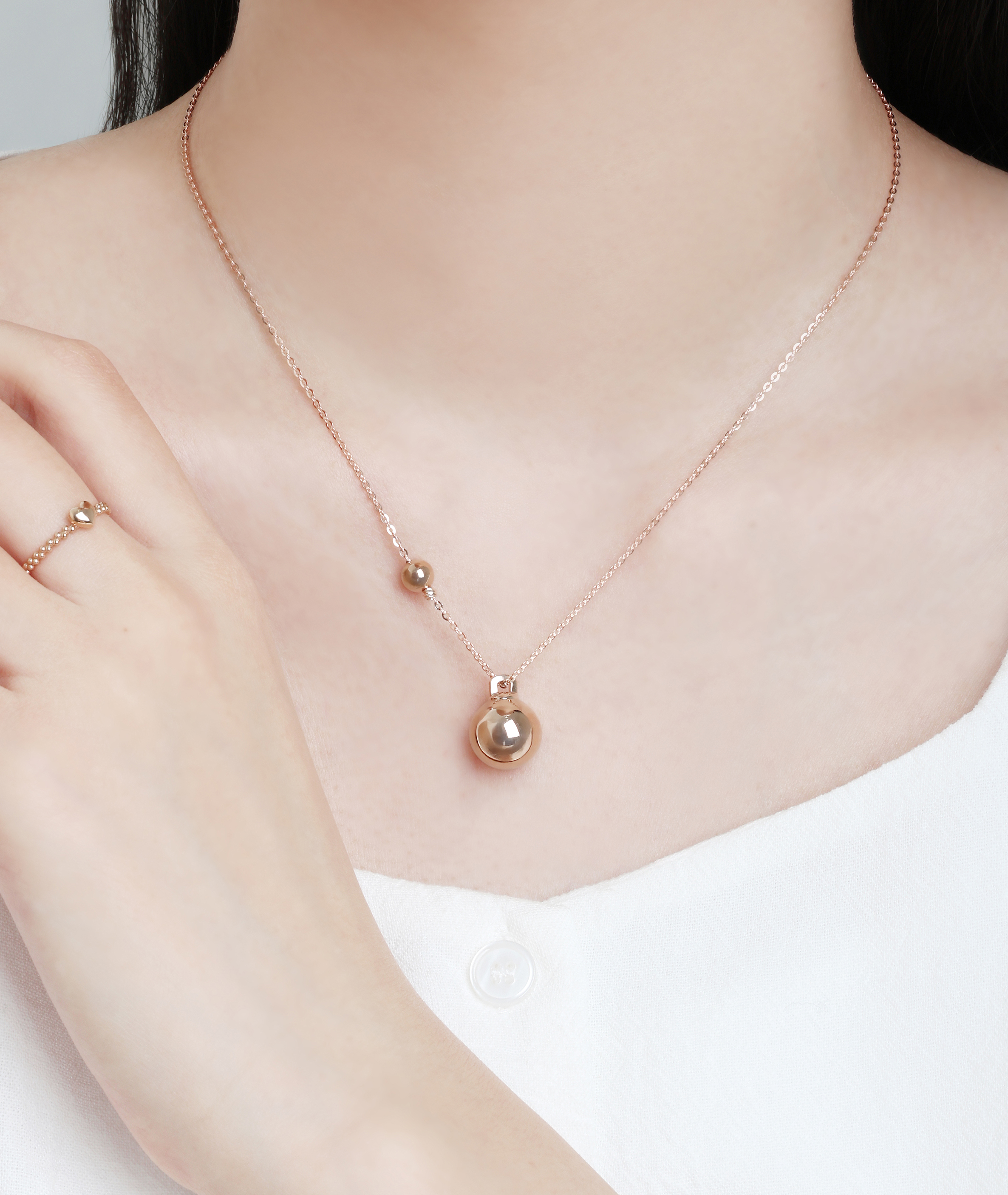 왕볼 펜던트 목걸이 라지 14k 18k - 상품 이미지