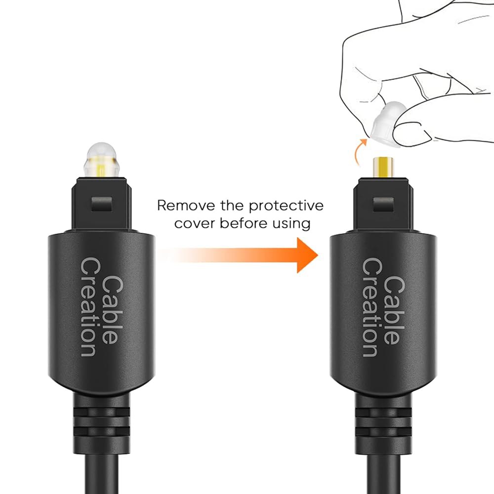 CableCreation 50FT 디지털 광섬유 TosLink 홈 시어터, 사운드 바, TV, PS4, Xbox, VD/CD 플레이어, 블루레이 게임 콘솔 등을 위한 케이블 골드 - 상세 이미지 3