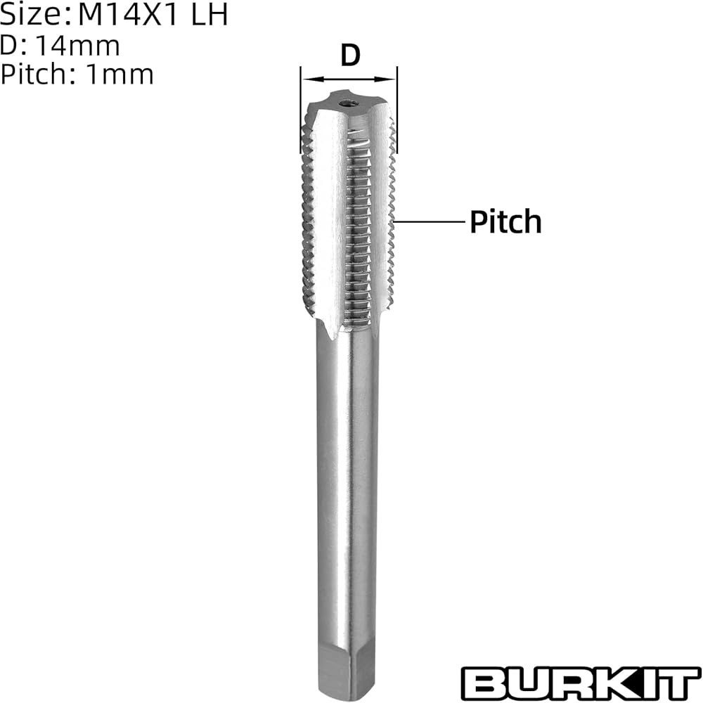 버킷 M14 X 1 스레드 탭 왼손, HSS 1.0 스트레이트 플럭티드 머신 M14X1.0 Right Hand - 상세 이미지 2