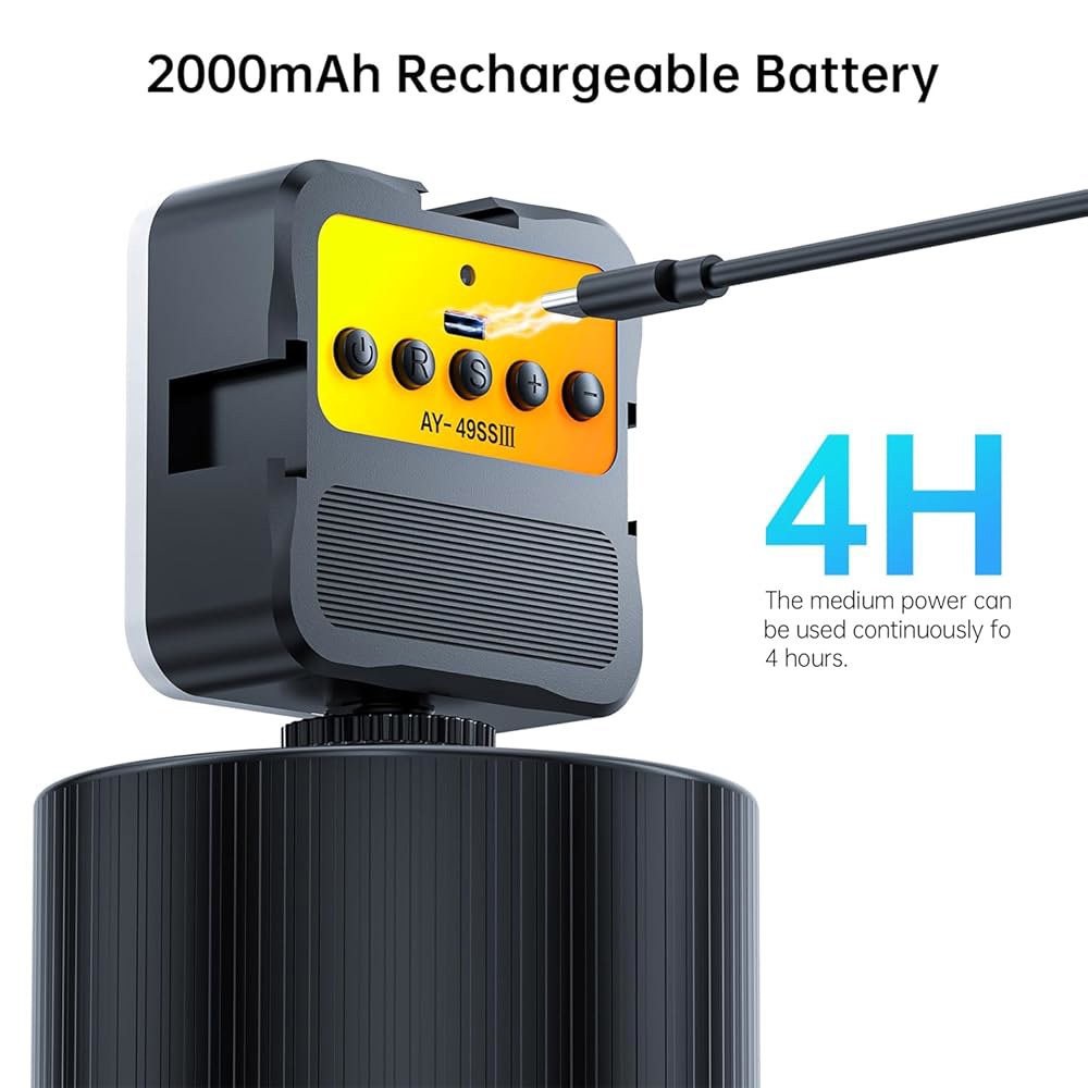 콜드 슈 카메라 라이트 컬러 LED 비디오 라이트 - 3200K-5600K+CRI95 충전식 라이트, DSLR용 마운트 3개 / GoPro 소니 캐논, 브이로그 촬영 TikTok - 상세 이미지 3