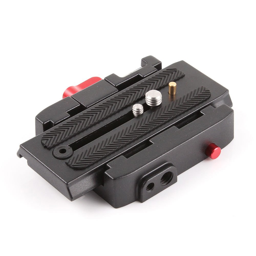 P200 퀵 릴리스 QR 클램프 어댑터 베이스 플레이트는 Manfrotto 500AH 701HDV 577 503에 호환되며 삼각대 레일 스태빌라이저 카메라 사진과 함께 사용할 수 - 상품 이미지