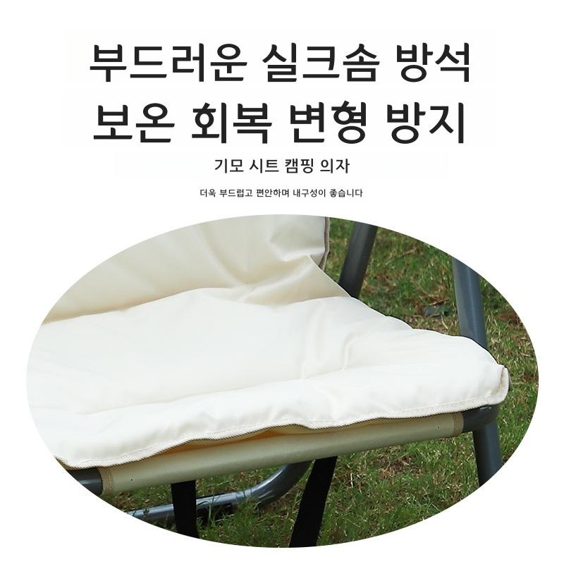 캠핑 의자 접이식 휴대용 등받이 낚시 카키 1인용 - 상세 이미지 3