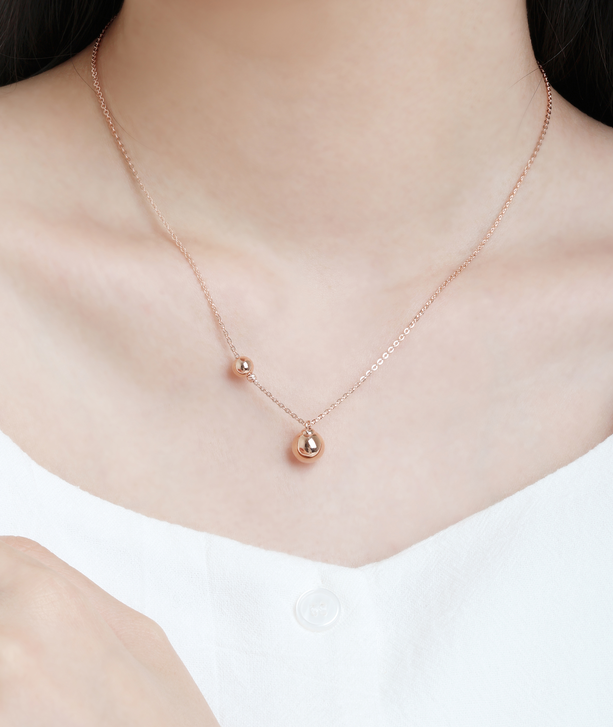 왕볼 펜던트 목걸이 스몰 14k 18k - 상품 이미지