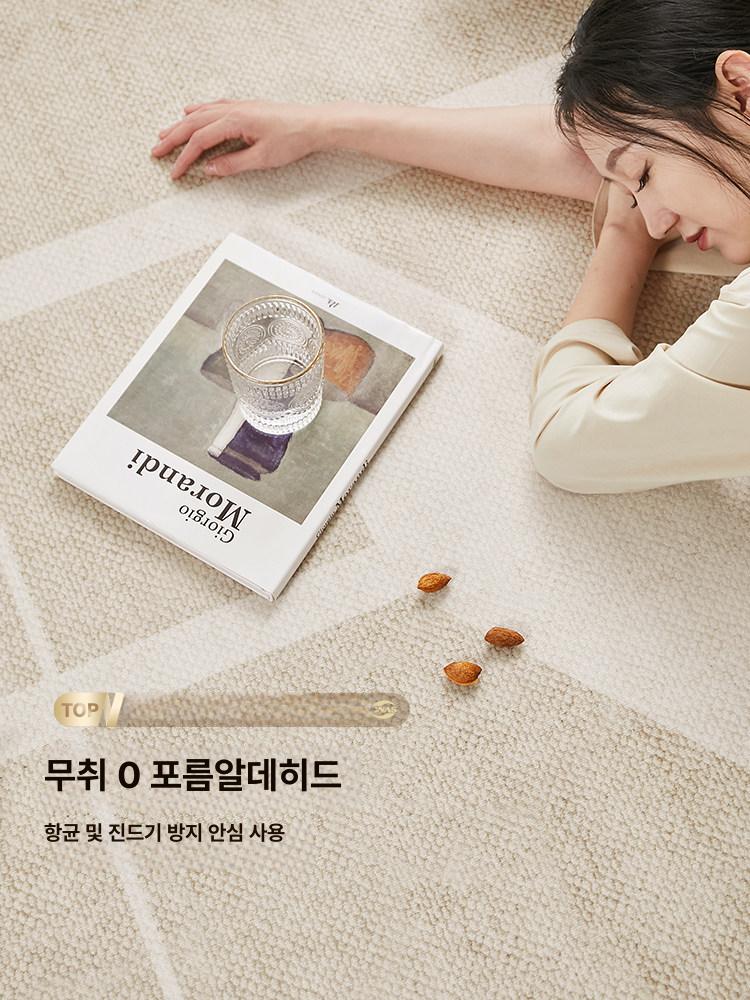 거실용 원형 라탄 수제 러그 천연 여름 인테리어 깔개 내추럴 바닥매트 - 상세 이미지 4