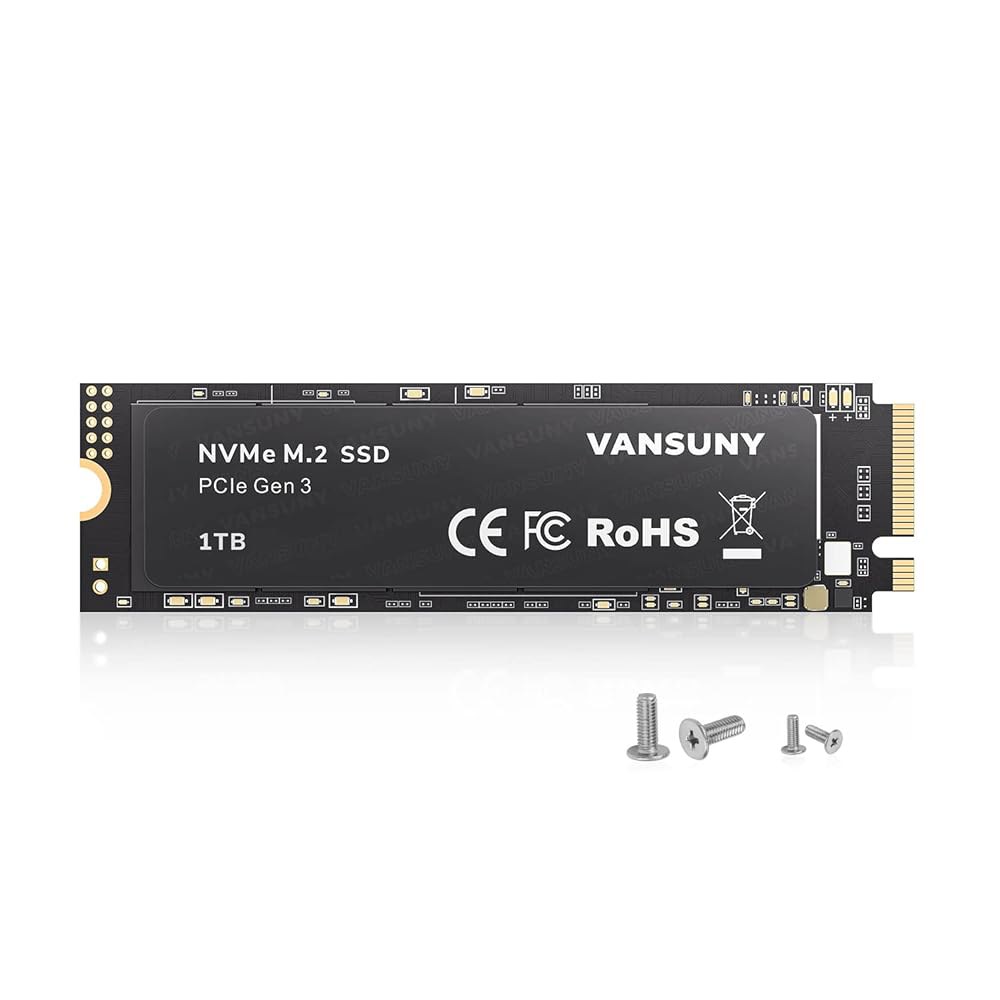 uny 1TB NVMe M.2 내부 솔리드 스테이트 드라이브 PCIe 3.0 TLC SSD 3D NAND 2280 속도 최대 3400 / 2900MB /s 하드 - 상품 이미지