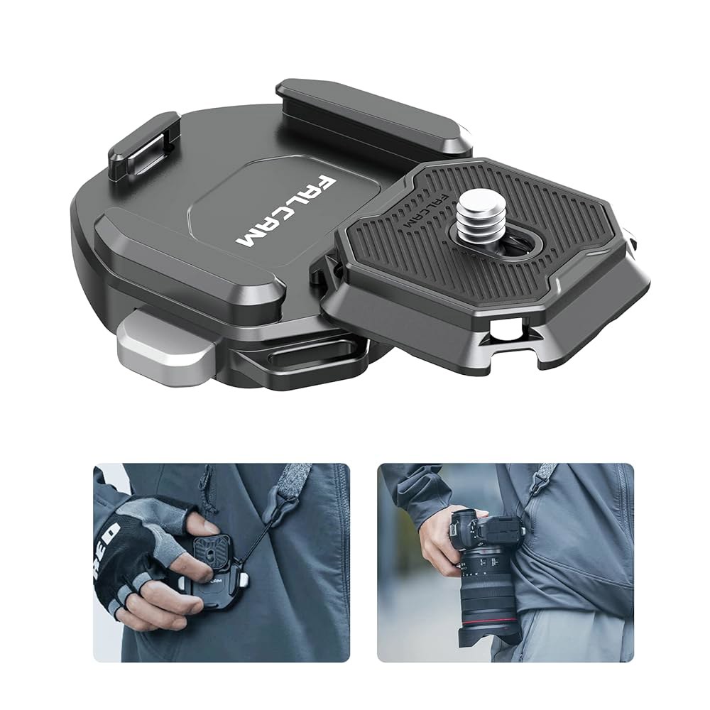 ULANZI F38 카메라 어깨끈 마운트 키트 V2용 퀵 릴리스, QR 플레이트 삼각대 Only Base Mount - 상품 이미지