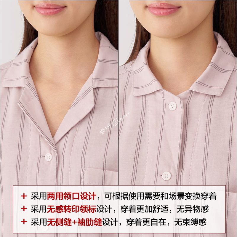 잠옷 린넨 반팔 순면 상하의세트 여성용 반팔티 여성상하의세트 트레이닝 여자 반바지 캐주얼 - 상세 이미지 3