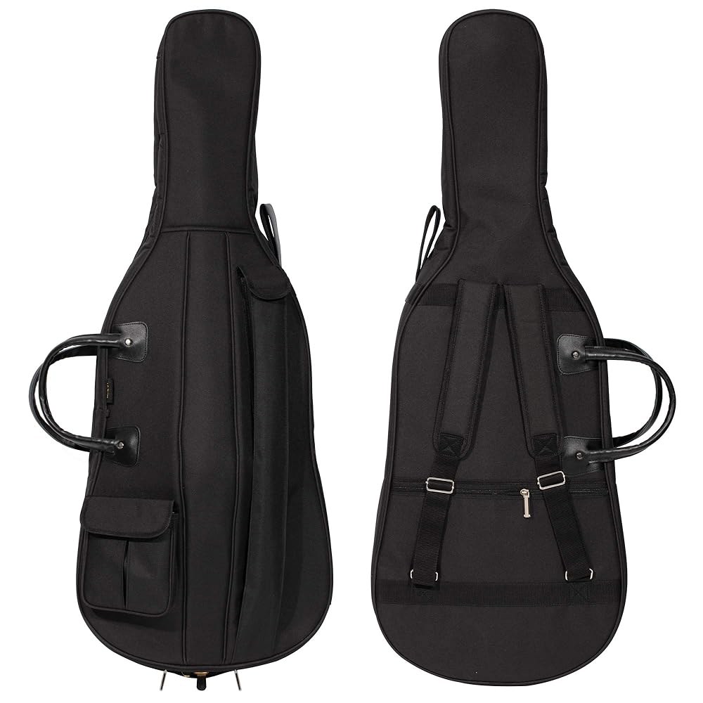 MI&VI CB-5001 첼로 소프트 케이스 여행용 긱백(1/4 사이즈), 여러 개의 포켓과 조절 가능한 백팩 스트랩 포함 | 12mm 두께 패딩 방수 비마모성 안감 - MIVI - 상품 이미지