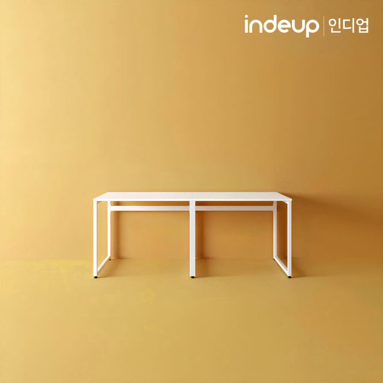 인디업 2인용책상 긴책상 대면형 철제 슬림 1800x300x720 서재 공부방